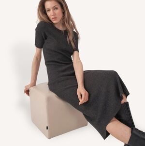 FALL/WINTER- RIPE- Long Knit T Shirt Dress- Grey- Medium- Like New